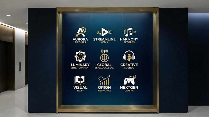 明星模特合作视频品牌Logo墙