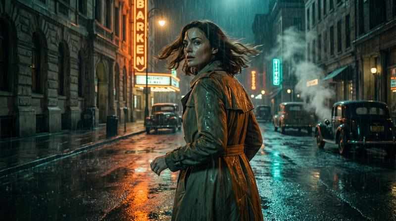 明星模特视频 - 都市夜雨短片